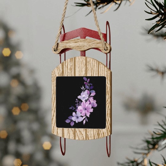 Lavender beautyfull desing Sled Ornaments for girl