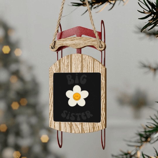 Big sister design Sled Ornaments