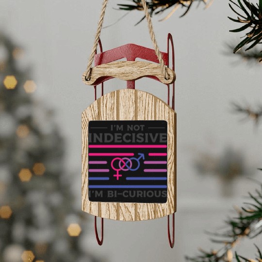 Bi Sexual Pride Bisexual Gay LGBTQ Sled Ornaments