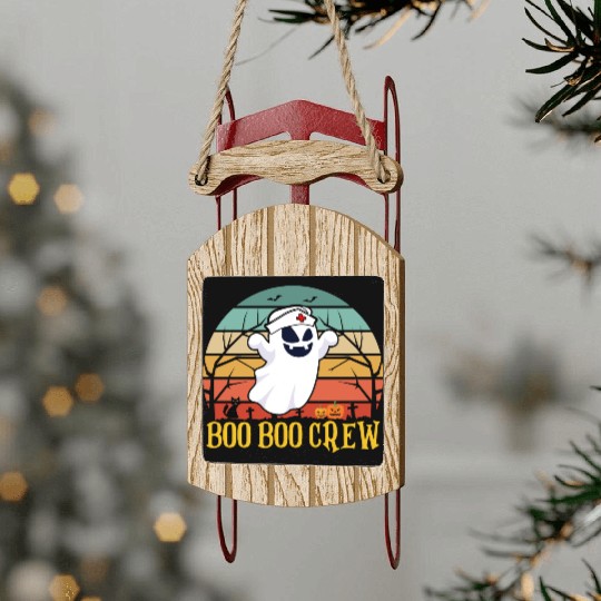 Boo Boo Crew Sled Ornaments