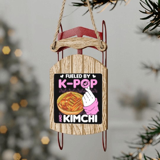 Kimchi Lovers Korean Cuisine Food Gifts Sled Ornaments