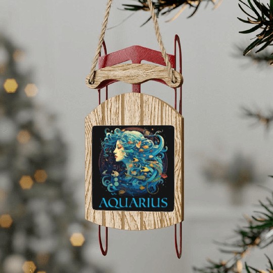 Embrace Your Aquarius Identity: Aquarius Zodiac Sled Ornaments