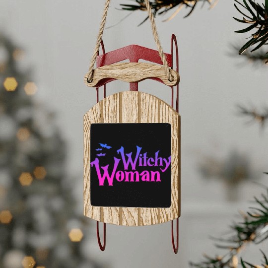 Witchy Woman Sled Ornaments