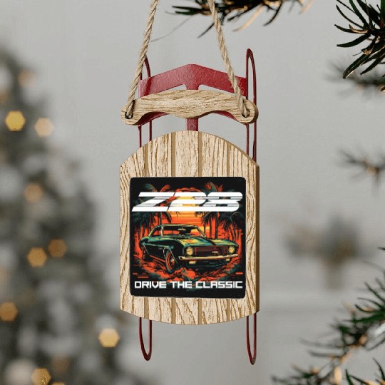 Sunset Camaro Z28 Sled Ornaments