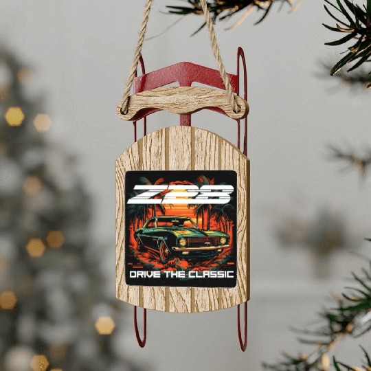 Sunset Camaro Z28 Sled Ornaments