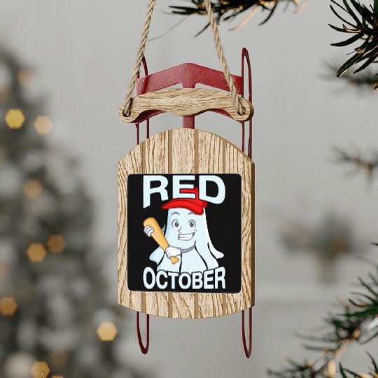 Vintage Philly Red October Philadelphia Ghost Sled Ornaments