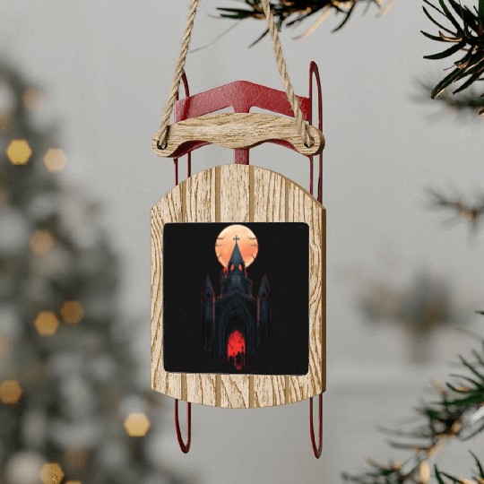 Midnight Citadel Sled Ornaments