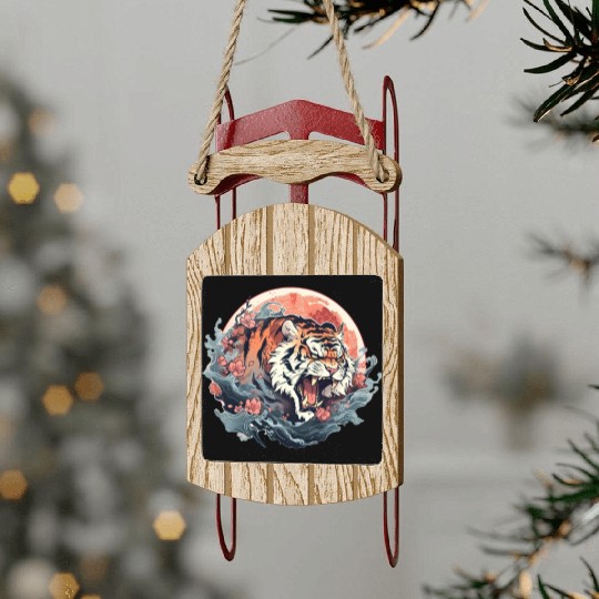 Tokyo Asia 80s Japanese Retro Tiger Sled Ornaments