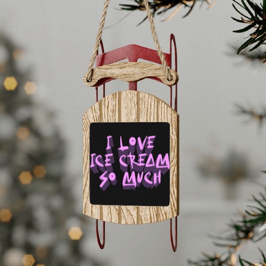 ice cream Sled Ornaments