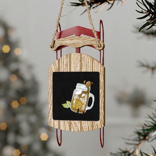 Sweet Tea And Sunshine Sled Ornaments