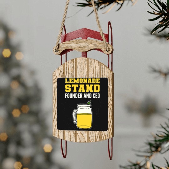 Founder CEO Business Owner Gift Sled Ornaments