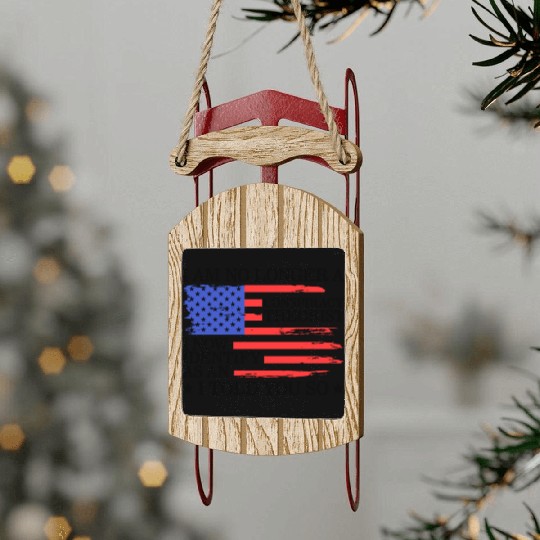 Retired Conspiracy Theory Sled Ornaments, I Am No Longer A