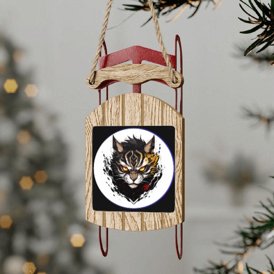 Fierce Tiger Anime Sled Ornaments