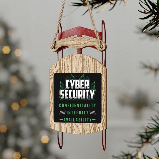Cyber Security Confidentiality Integrity Analyst Sled Ornaments