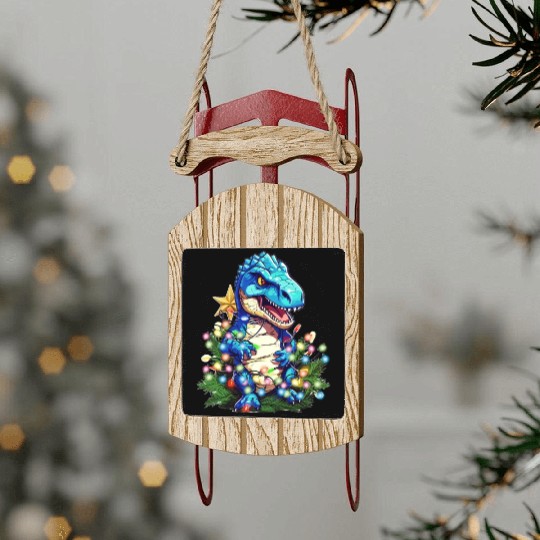 Rawr Dinosaur Christmas Tree Rex for Kids, Men Gir Sled Ornaments