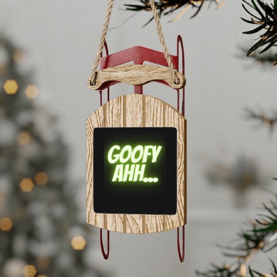 Gooeey Green Goofy Ahh Sled Ornaments