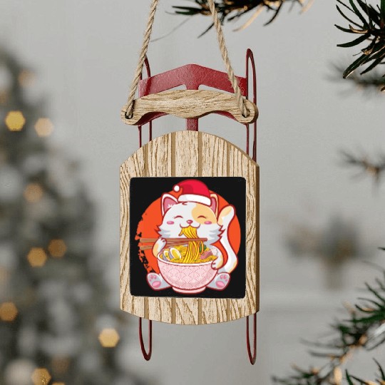 Manga Otaku Chibi Womens Saying Viral Sled Ornaments