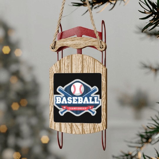 Baseball championship Sled Ornaments