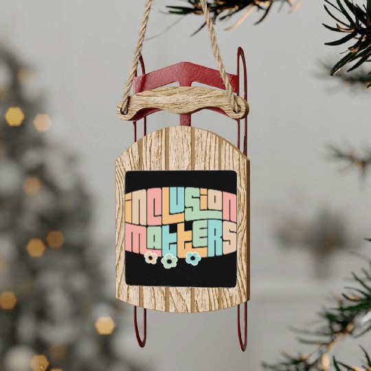 Inclusion Matters Kindness Diversity Awareness Sled Ornaments