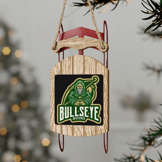 Bullseye Bound archery Sled Ornaments