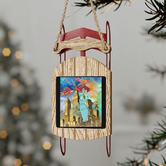 Golden Temptations Money Tree Sled Ornaments