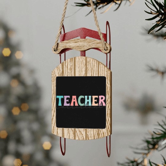 Teacher Assistant Sled Ornaments