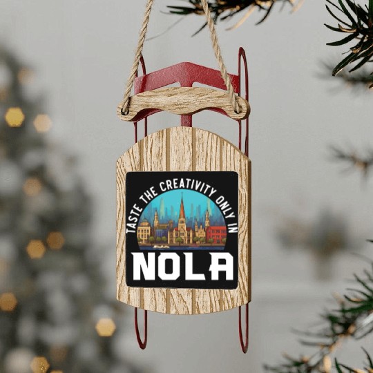 New Orleans Louisiana USA America United States Sled Ornaments