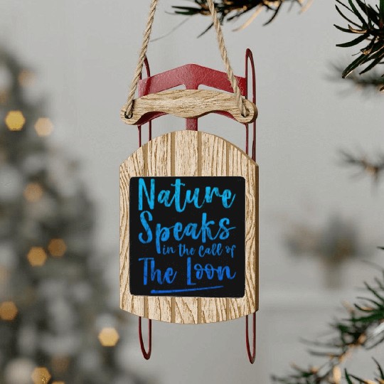 Nature Speaks In The Call Of The Loon 3 Sled Ornaments