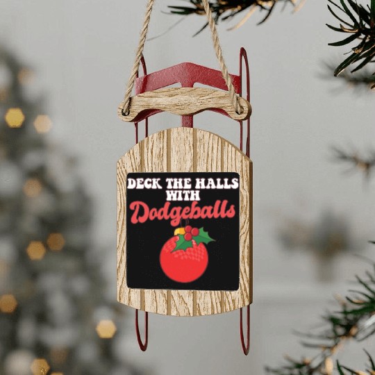 Dodgeball Player Coach Christmas Balls Deck The Sled Ornaments