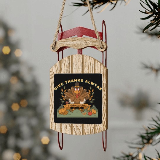 Thanksgiving Bounty - Classic Design for you Sled Ornaments