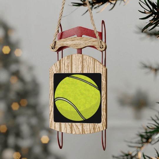 Tennis Ball Sled Ornaments