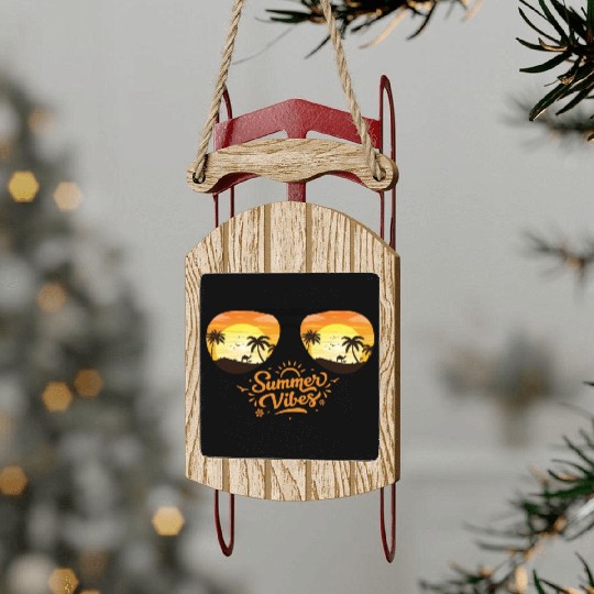 SUMMER VIBES Sled Ornaments