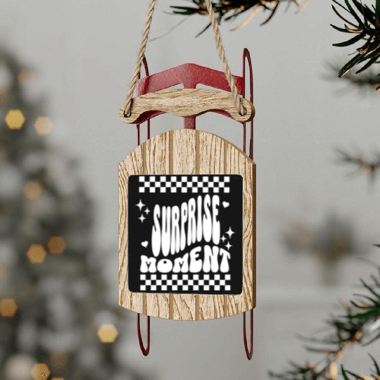 Mommy and Me Surprise Moment Sled Ornaments