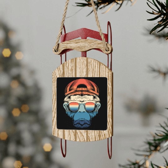 Cheeky Chic: Monkey Face Apparel Sled Ornaments