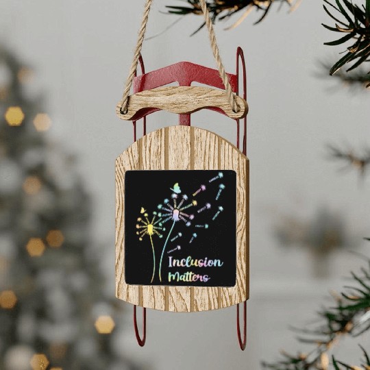Inclusion Matters Special Education Sped Teacher Sled Ornaments