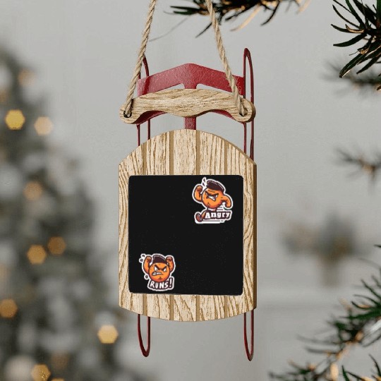 Angry Runs |The Ultimate Stress Reliever Sled Ornaments