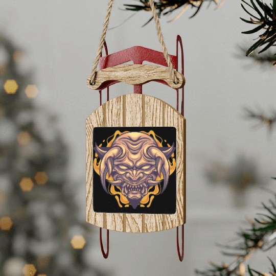 horned devil Sled Ornaments