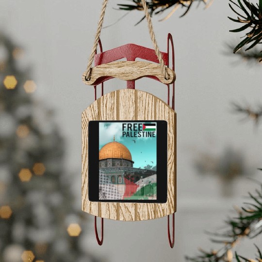 free palestine Sled Ornaments