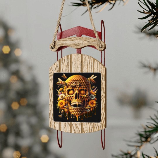 Sweet Life Skull Sled Ornaments Honeycomb Haven Bumblebee