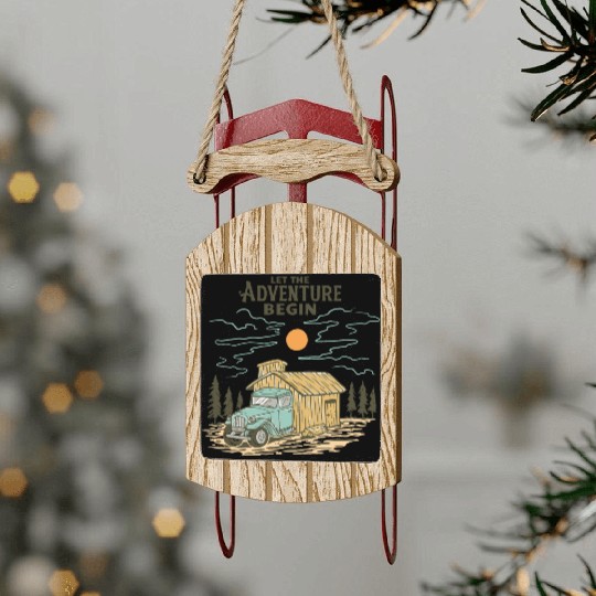 Let the Adventure Begin Sled Ornaments