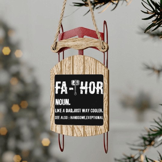 Thor Mjolnir Valknut Vikings Runes Sled Ornaments Viking