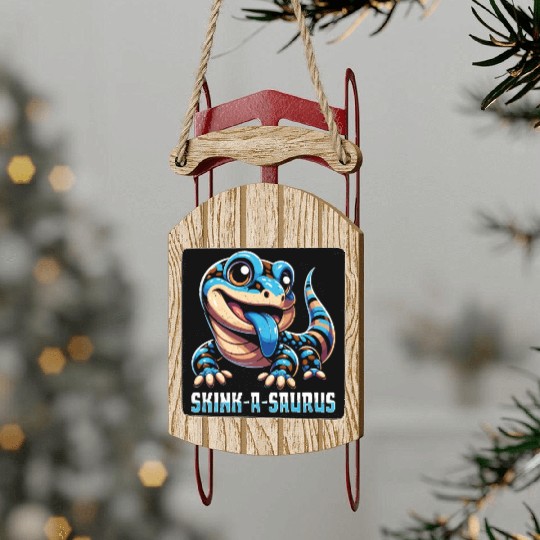 Lizard Collector Reptile Lover Blue Tongue Skink Sled Ornaments