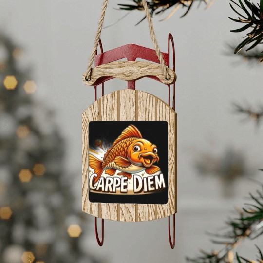 Carpe Diem Sled Ornaments