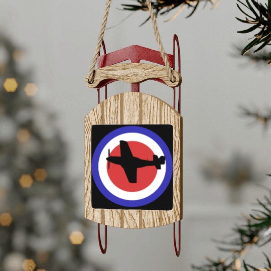 Fighter Jet Copilot Gift Sled Ornaments