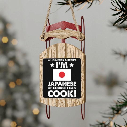 Japanese Cuisine Cook Chef I´m Japanese Of Course Sled Ornaments