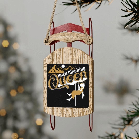Rock Climbing Queen Sled Ornaments