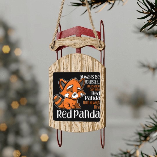 Always Be Yourself Unless You Can Be A Red Panda Sled Ornaments