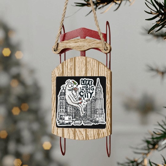 Embrace Life in the Big City with Stylish Sled Ornaments