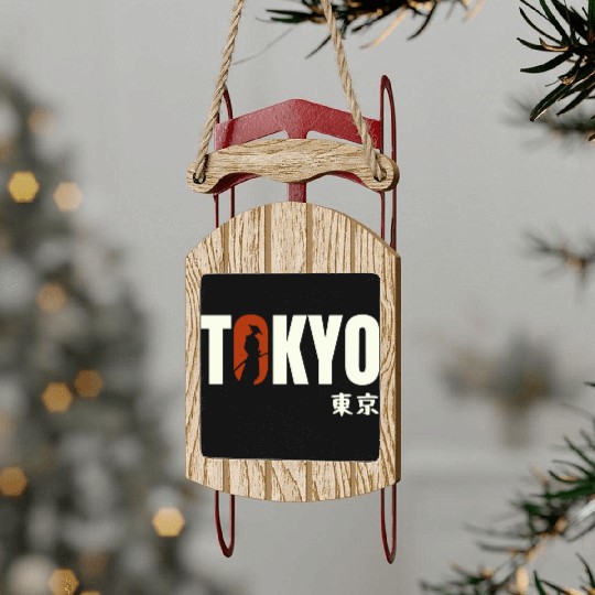 Tokyo Typography Sled Ornaments - Urban Statement