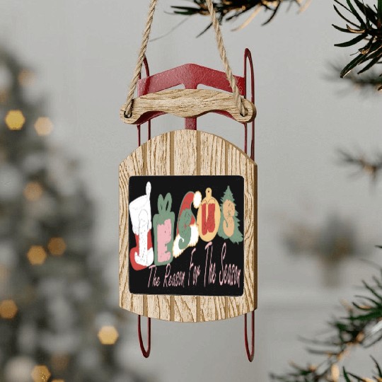 christmas Sled Ornaments design
